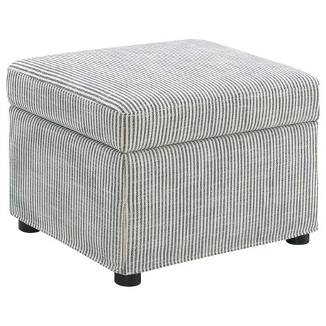 Winter Gray Upholstered Hydraulic Lift Top Storage Ottoman by Coaster at Eve Furniture