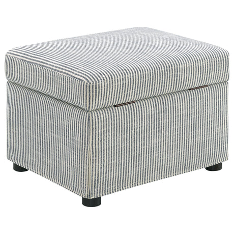 Winter Gray Upholstered Hydraulic Lift Top Storage Ottoman by Coaster at Eve Furniture