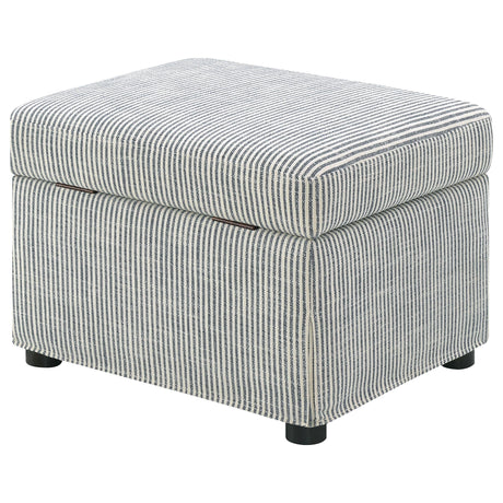 Winter Gray Upholstered Hydraulic Lift Top Storage Ottoman by Coaster at Eve Furniture