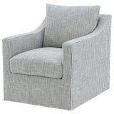 Winter Gray Upholstered Sloped Arm Accent Swivel Chair by Coaster at Eve Furniture
