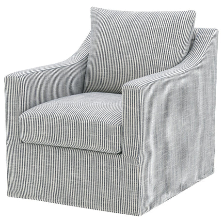 Winter Gray Upholstered Sloped Arm Accent Swivel Chair by Coaster at Eve Furniture
