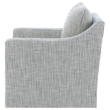 Winter Gray Upholstered Sloped Arm Accent Swivel Chair by Coaster at Eve Furniture