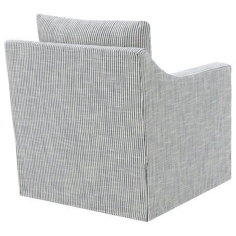Winter Gray Upholstered Sloped Arm Accent Swivel Chair by Coaster at Eve Furniture