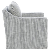 Winter Gray Upholstered Sloped Arm Accent Swivel Chair by Coaster at Eve Furniture