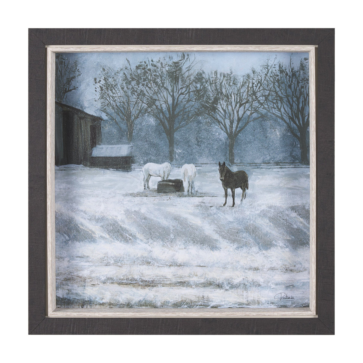 Winter On The Farm I by Mercana Studio a Hand Embellished Framed Art Print by Mercana at Eve Furniture