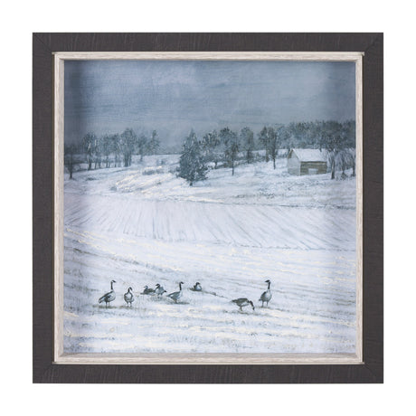 Winter On The Farm IV by Mercana Studio a Hand Embellished Framed Art Print by Mercana at Eve Furniture