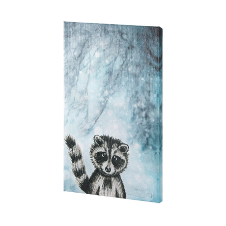 Winter Racoon by Mercana Studio a Hand Embellished Textured Canvas by Mercana at Eve Furniture