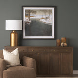 Winter Shadow by Mercana Studio Hand Embelished Framed Artwork Matted under Glass by Mercana at Eve Furniture