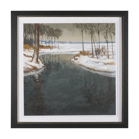 Winter Shadow by Mercana Studio Hand Embelished Framed Artwork Matted under Glass by Mercana at Eve Furniture