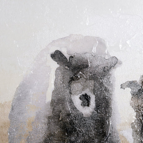 Winter Sheeps I by Stellar Design Studio a Hand Embellished Textured Canvas by Mercana at Eve Furniture