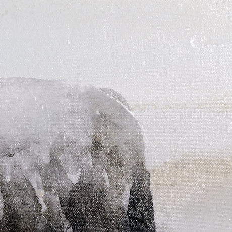 Winter Sheeps I by Stellar Design Studio a Hand Embellished Textured Canvas by Mercana at Eve Furniture