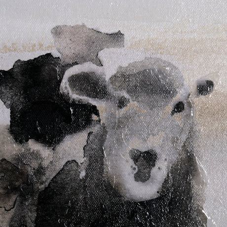 Winter Sheeps II by Stellar Design Studio a Hand Embellished Textured Canvas by Mercana at Eve Furniture