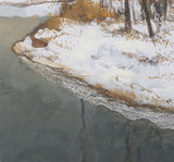 Winter Sky by Mercana Studio Hand Embelished Framed Artwork Matted under Glass by Mercana at Eve Furniture
