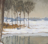 Winter Sky by Mercana Studio Hand Embelished Framed Artwork Matted under Glass by Mercana at Eve Furniture