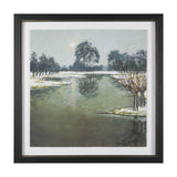 Winter Sky by Mercana Studio Hand Embelished Framed Artwork Matted under Glass by Mercana at Eve Furniture