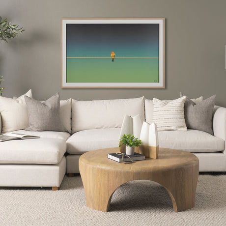 Wired Finch by Nathan Larson a Hand Embellished Framed Photo Art Print Matted under Glass by Mercana at Eve Furniture