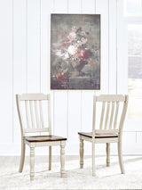 Wirloni Antique White/Brown Dining Chair, Set of 2 by Ashley at Eve Furniture