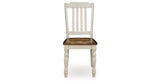 Wirloni Antique White/Brown Dining Chair, Set of 2 by ASHLEY FURNITURE at Eve Furniture