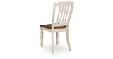 Wirloni Antique White/Brown Dining Chair, Set of 2 by ASHLEY FURNITURE at Eve Furniture