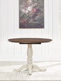 Wirloni Antique White/Brown Dining Drop Leaf Table by ASHLEY FURNITURE at Eve Furniture