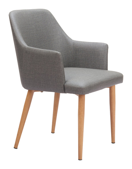 Wisom Gray Dining Chair (Set of 2) by Zuomod at Eve Furniture
