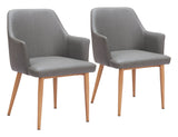 Wisom Gray Dining Chair (Set of 2) by Zuomod at Eve Furniture