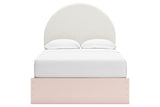 Wistenpine Blush Full Upholstered Platform Bed by Ashley at Eve Furniture