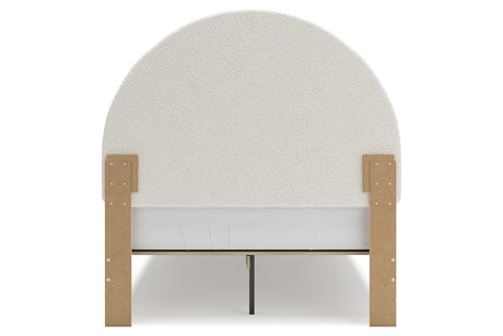 Wistenpine Blush Full Upholstered Platform Bed by Ashley at Eve Furniture