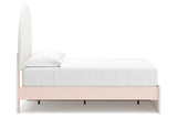 Wistenpine Blush Full Upholstered Storage Platform Bed with 2 Drawers by Ashley at Eve Furniture