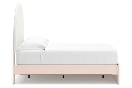 Wistenpine Blush Full Upholstered Storage Platform Bed with 2 Drawers by Ashley at Eve Furniture
