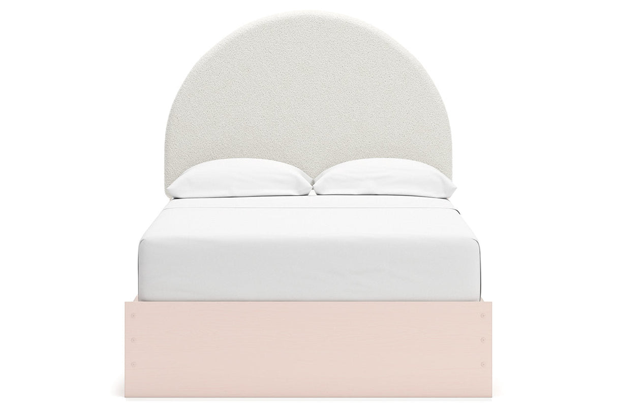 Wistenpine Blush Full Upholstered Storage Platform Bed with 4 Drawers by Ashley at Eve Furniture