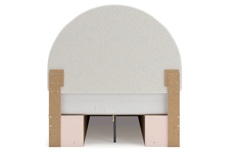 Wistenpine Blush Full Upholstered Storage Platform Bed with 4 Drawers by Ashley at Eve Furniture