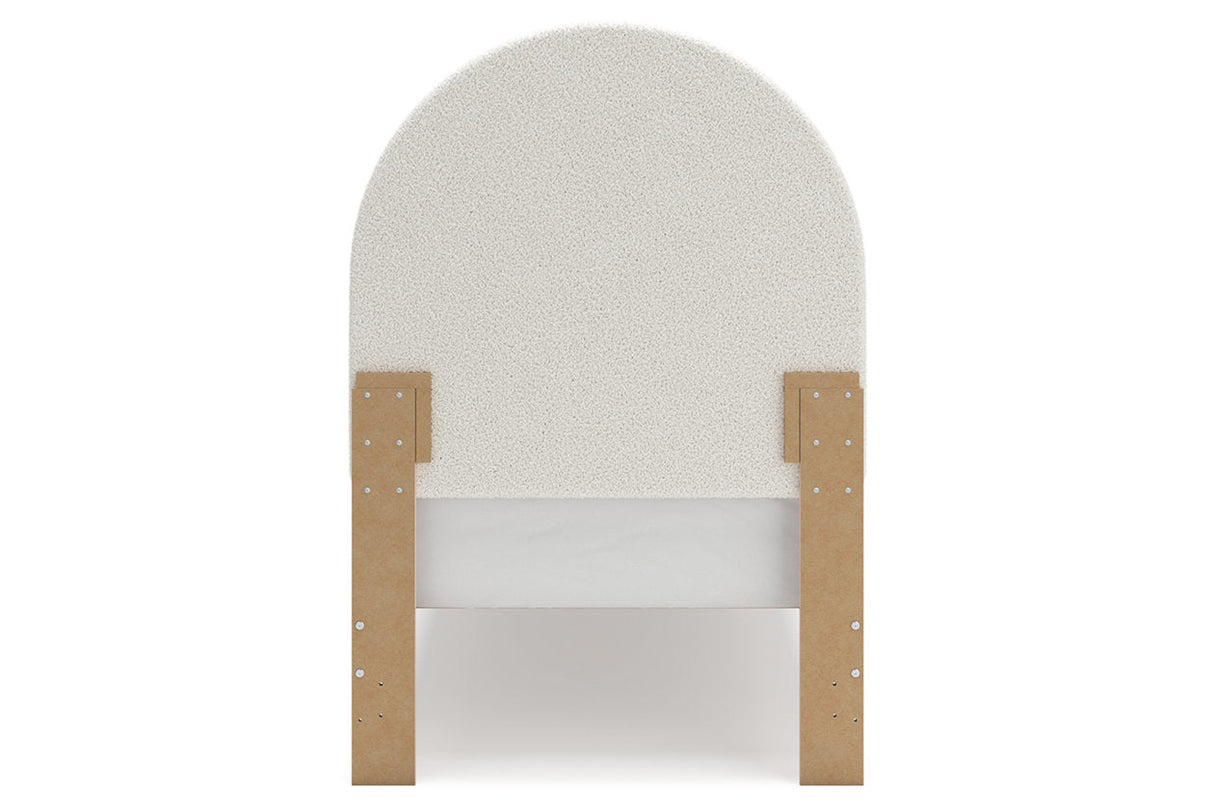 Wistenpine Blush Twin Upholstered Platform Bed by Ashley at Eve Furniture