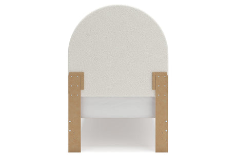 Wistenpine Blush Twin Upholstered Platform Bed by Ashley at Eve Furniture