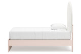 Wistenpine Blush Twin Upholstered Platform Bed by Ashley at Eve Furniture