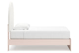 Wistenpine Blush Twin Upholstered Platform Bed by Ashley at Eve Furniture