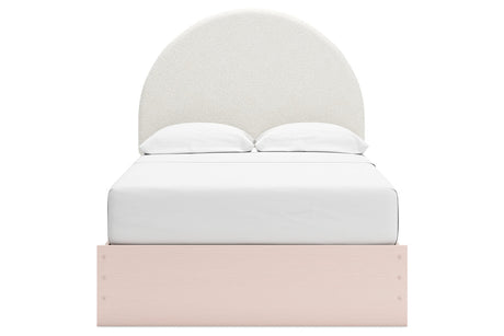 Wistenpine Blush Upholstered Youth Platform Bedroom Set by Ashley at Eve Furniture