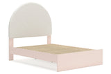 Wistenpine Blush Upholstered Youth Storage Platform Bedroom Set with 2 Drawers by Ashley at Eve Furniture
