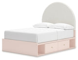Wistenpine Blush Full Upholstered Storage Platform Bed with 2 Drawers by Ashley at Eve Furniture