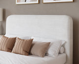 Wisteria California King Upholstered Platform Bed in Frosty Corduroy by Modus Furniture at Eve Furniture