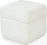 Wisteria Frosty Corduroy Upholstered Storage Ottoman by Modus Furniture at Eve Furniture