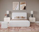 Wisteria Frosty Corduroy Upholstered Storage Ottoman by Modus Furniture at Eve Furniture