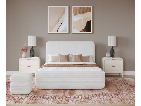 Wisteria Full Upholstered Platform Bed in Frosty Corduroy by Modus Furniture at Eve Furniture