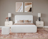 Wisteria Queen Upholstered Platform Bed in Frosty Corduroy by Modus Furniture at Eve Furniture