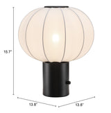 Wisteria White Table Lamp by Zuomod at Eve Furniture