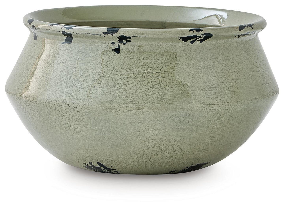 Wittbell Antique Sage Bowl by Ashley at Eve Furniture
