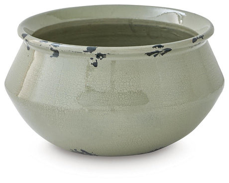 Wittbell Antique Sage Bowl by Ashley at Eve Furniture