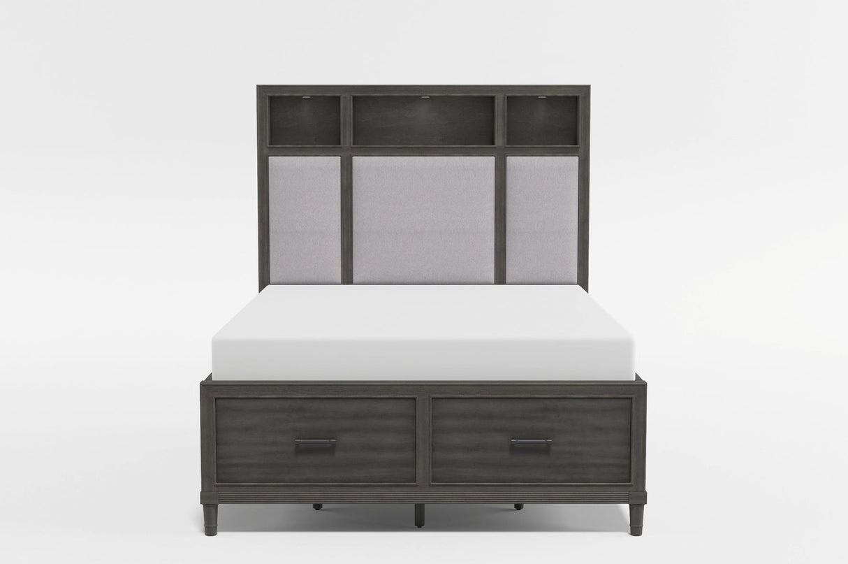 Wittenberry Gray California King Platform Bed by Homelegance at Eve Furniture