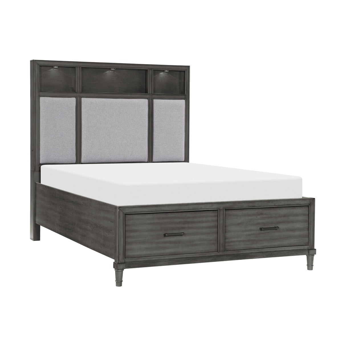 Wittenberry Gray California King Platform Bed by Homelegance at Eve Furniture