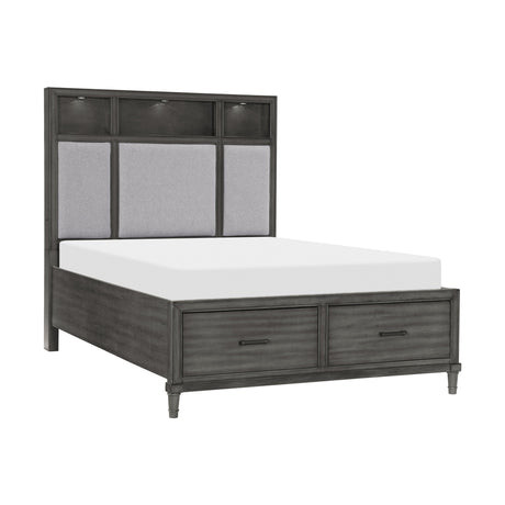 Wittenberry Gray California King Platform Bed by Homelegance at Eve Furniture